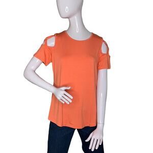 ADREAMLY NWT Women Top short sleeve Size M Color Orange